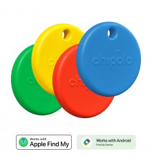 Chipolo POP tracking device 4-pack, red/blue/yellow/green