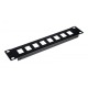 Patchpanel 10" ar Keystone montāžu 1U, melns.