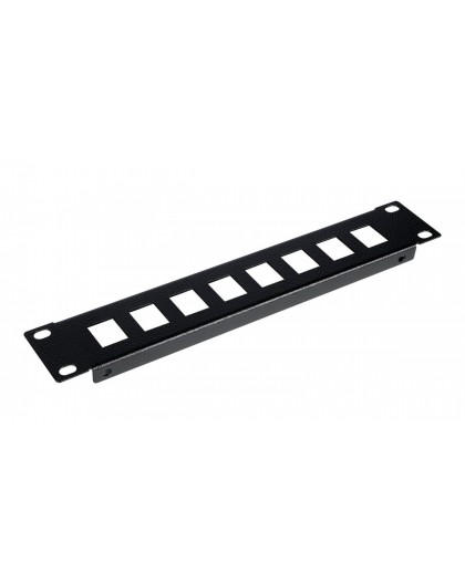Patch panel 10" with Keystone mount 1U. black
