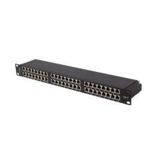 PATCH PANEL 48 PORT 1U 19" CAT.5E FTP SHIELDED BLACK LANBERG