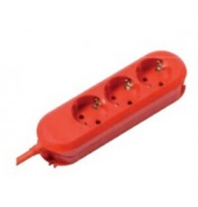 BACHMANN SMART 3x CEE7/3 punane 3m CEE7/7