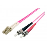 LWL Patch Cable LC-ST 2.00m Multimode Duplex OM4 with Polybe