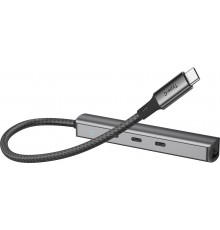 Bluecloud USB-C-USB-C hubas su gigabitiniu ethernetu, 4 prievadai