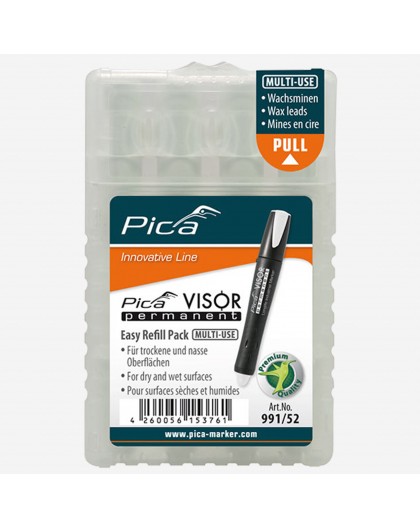 Pica VISOR permanent replacement refills white