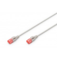 DIGITUS CAT 6 U/UTP Slim Patchkaabel, 2m, hall