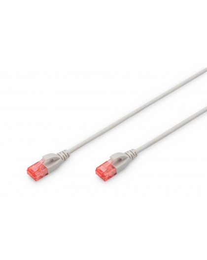 DIGITUS CAT 6 U/UTP Slim Patch Cable, 2m, gray