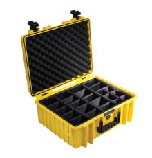 B&W Outdoor Case Type 5000 yellow with partition insert
