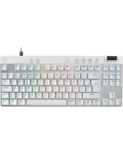 Logitech G Pro X TKL RAPID - Wired Gaming Keyboard, White