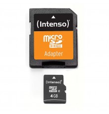 CARD 4GB Intenso MicroHC 21MB/s +Adapter