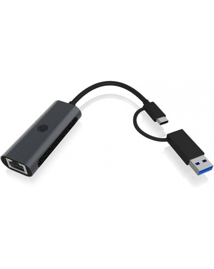 ICY BOX IB-LAN301-C3 USB Type-C / Type-A to LAN