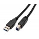 Captiva USB kabel A-stekers uz C-stekers melns 3m USB-A uz