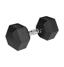 Hexagon Cast Iron Dumbbell 20kg, REBEL ACTIVE