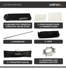 Walimex pro Softbox Essential Striplight 40x180