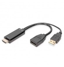 DIGITUS HDMI Adapter, 90° angled, black-gold