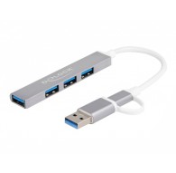 Delock 4 prievadų plonas USB šakotuvas su USB Type-C