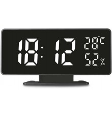 Alarm clock with thermometer function, GreenBlue, hygrometer, black, GB395