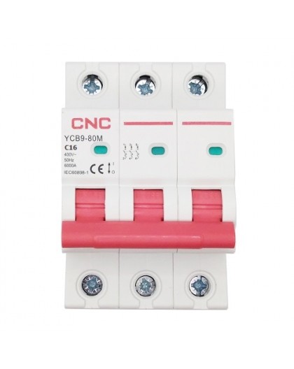 CNC Automatic Switch, 3P, 16A, Class C, 6kA
