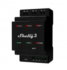 Shelly Pro 3 electrical relay Black