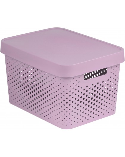 Curver Infinity storage box with lid, 17l, pink