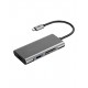 Extra Digital Adapteris USB Type-C - 3 x USB 3.0, Type-C PD, HDMI, SD, TF