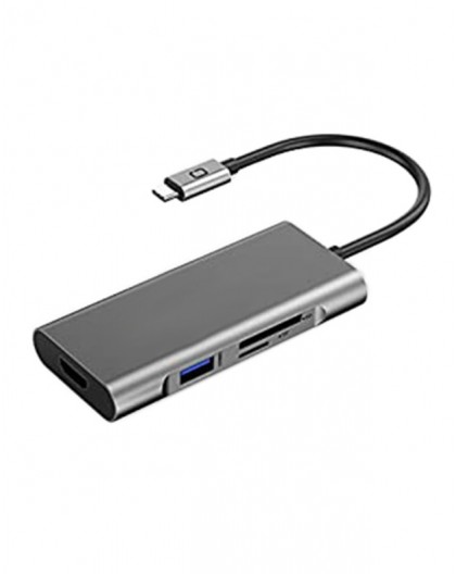 Extra Digital Adapteris USB Type-C - 3 x USB 3.0, Type-C PD, HDMI, SD, TF
