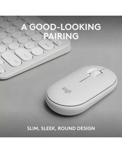 Logitech Pebble 2 Combo klaviatūra ir pelė, balta