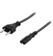 DELTACO CEE 7/16 - C7 Power Cable, 10 m, Black