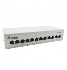 Equip Patchpanel 12x RJ45 Cat6 FTP Desktop ISO/IEC light gray