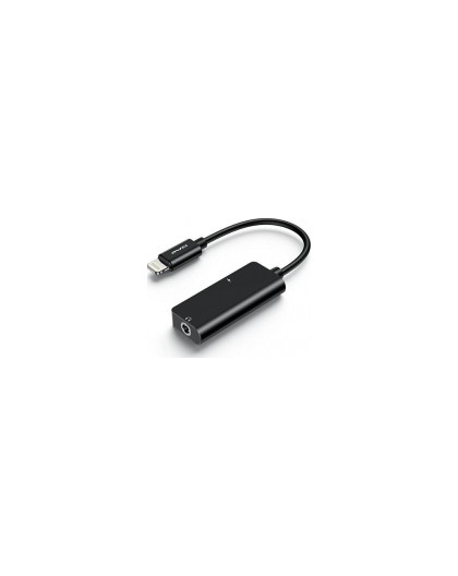 2in1 iPhone Lightning Adapter - iPhone Lightning + Jack 3.5 AWEI (CL-121) black color