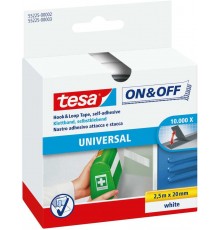 Tesa Hook&Loop Tape 2,5m x 20mm baltas 55225