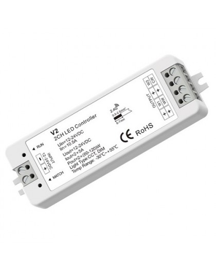 V2 LED Controller 12-24V, 2x5A