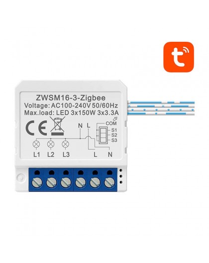 Smart Switch Module ZigBee Avatto ZWSM16-W3 TUYA