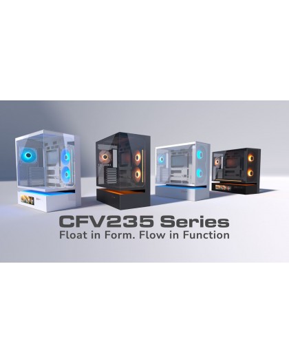 Desktop Computer Case Cougar Midi-Tower Case CFV235, ARGB, Glass, Black