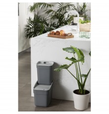 CURVER FLIP BIN 50L Red Trash Bin