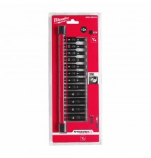 MILWAUKEE IMPACT SOCKET SET 1/4" 12pcs