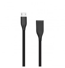Extra Digital Silikona USB-Micro USB kabelis (melns, 1m)