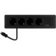 DELTACO portable power panel, 4 sockets, GST18 connection, chaining