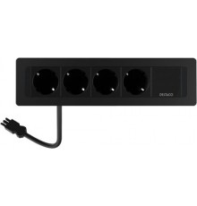 DELTACO portable power panel, 4 sockets, GST18 connection, chaining