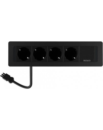 DELTACO portable power panel, 4 sockets, GST18 connection, chaining