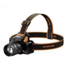 Superfire HL58 headlamp flashlight, 350 lm, USB, 3 modes, 200m
