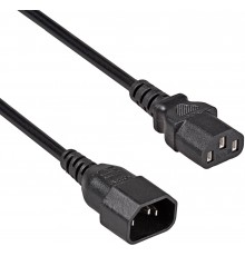 Fuj:tech C14 - C13 device and extension cable, black, 5 m