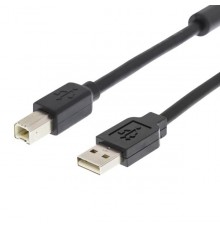 DELTACO USB 2.0 "AB" Cable, 10m, Active, Black / USB-EX10M