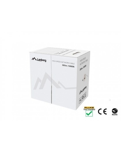LANBERG CABLE UTP CAT.5E 305M WIRE CU BLACK FLUKE