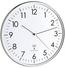 TFA TFA Analog Radio-Controlled Wall Clock (White/Silver)