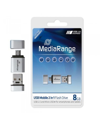 STICK 16GB MEDIARANGE MR910 Black - Silver