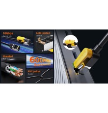Cabletime Cat7 S/STP kaabel, 5m, musta