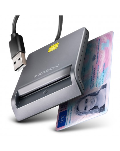 AXAGON CRE-SM3T USB gudrā kartes plakanlasītājs