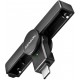 Axagon foldable pocket USB-C smart/ID card reader.