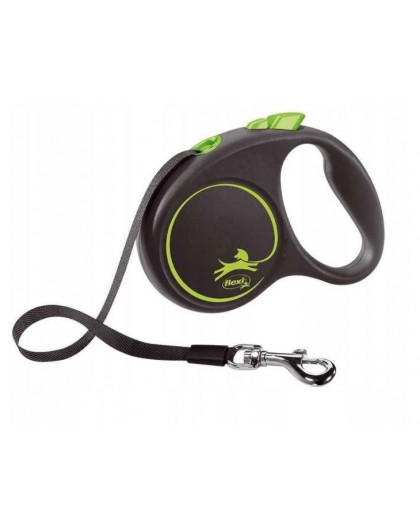 FLEXI Black Design S - retractable leash - 5 m
