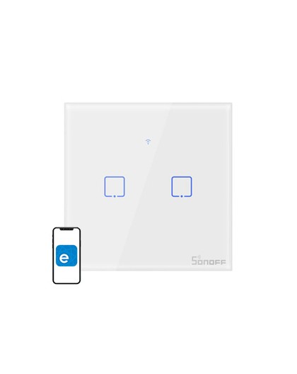 Smart Switch WiFi + RF 433 Sonoff T1 EU TX (2-channel)